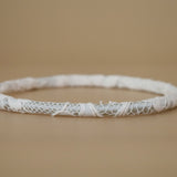 Tight Headband White Satin Lace