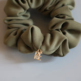 Mushroom Khaki Mini Scrunchie