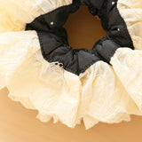 Grey Dot Frills Scrunchie