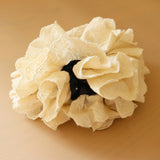 Grey Dot Frills Scrunchie