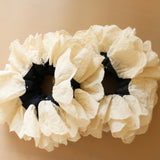 Grey Dot Frills Scrunchie