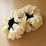 Grey Dot Frills Scrunchie