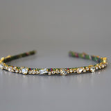 Narrow Headband Green Gold