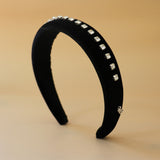 OG Headband Velor Black Studs