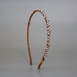 Narrow Studs Headband Purple Pearl