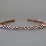 Narrow Studs Headband Purple Pearl
