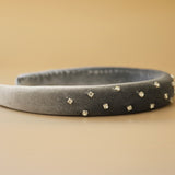 Slender Headband Velor Silver