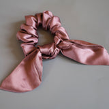 Pink Rose Ribbon Scrunchie
