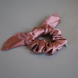 Pink Rose Ribbon Scrunchie