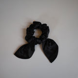 Silk Black Ribbon Scrunchie