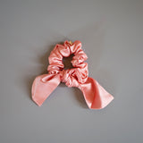 Peach Coral Ribbon Scrunchie