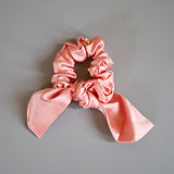 Peach Coral Ribbon Scrunchie