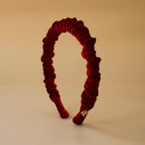 Gather Headband Velor Red