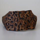Wide Headband Brown Leopard No Studs