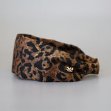 Wide Headband Brown Leopard No Studs