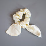 Butter White Ribbon Scrunchie