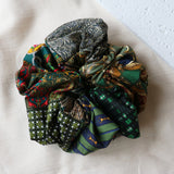 Patchwork Scrunchie Green