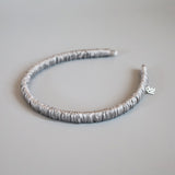 Shiny Grey Gather Headband