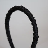 Silk Black Gather Headband