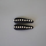 Hair Pin Black Lame