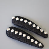 Hair Pin Black Lame