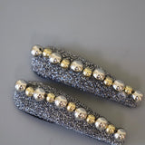 Hair Pin Silver Lame