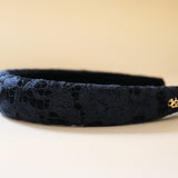 OG Headband Black Flower No Studs