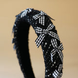 OG Headband Black Tweed Ribbon