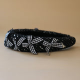 OG Headband Black Tweed Ribbon