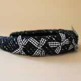 OG Headband Black Tweed Ribbon