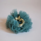 Smoky Teal Tutu Frill Scrunchie