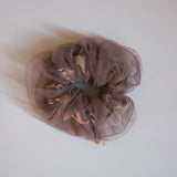 Chacoal Tulle with Camo Double Scrunchie