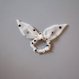 White Sheer Dot Ribbon Pony