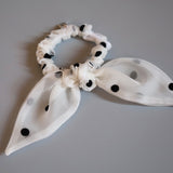 White Sheer Dot Ribbon Pony