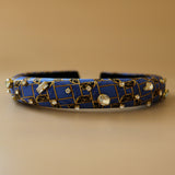 Slender Headband Blue Gold