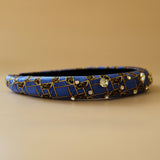 Slender Headband Blue Gold