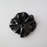 Black Eco Leather Scrunchie