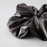 Black Eco Leather Scrunchie