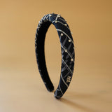 Slender Headband Black Slash White