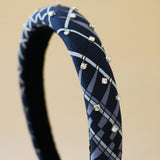 Slender Headband Black Slash White