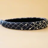 Slender Headband Black Slash White