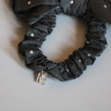 Black Grey Dot Ribbon Pony