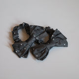 Black Grey Dot Ribbon Pony