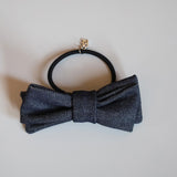 Indigo Denim Ribbon Pony