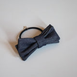 Indigo Denim Ribbon Pony