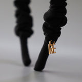 Gathered Headband Silk Black