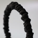 Gathered Headband Silk Black