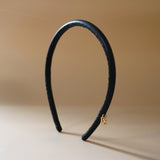 Tight Headband PU Leather Black