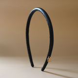 Tight Headband PU Leather Black