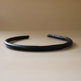 Tight Headband PU Leather Black